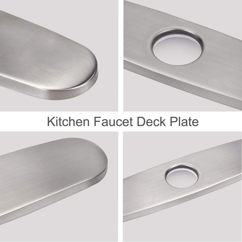 COOLWEST Deck Plate 10Inch for Single Hole Kitchen Sink Faucet Commercial Kitchen Faucet Hole Cover Escutcheon Stainless Steel - Image 4